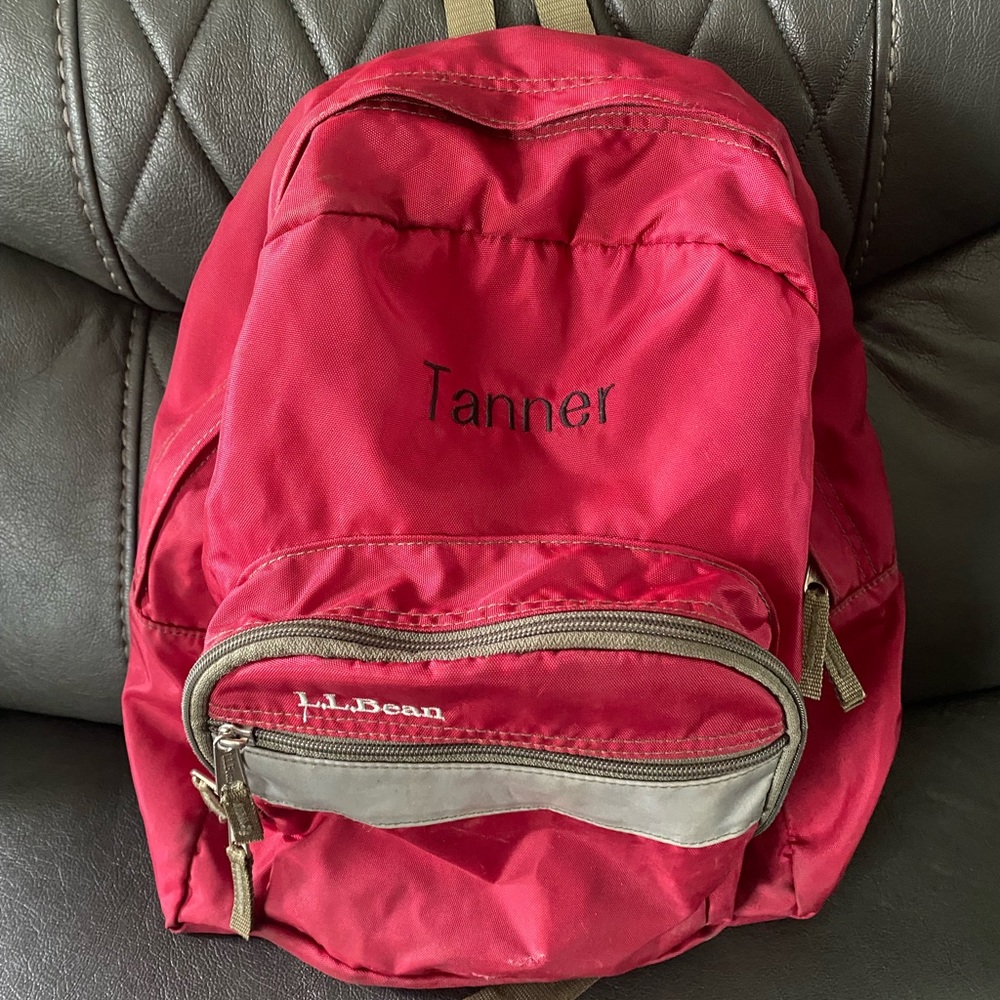 Red junior L.L Bean backpack